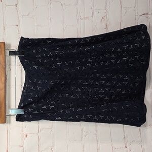 J.Crew Navy Eyelet Floral Lace A-Line Skirt Side Zip Womens Size 4